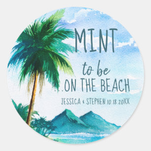 Adesivo Mint to Be Tropical Island Beach Weding Favor