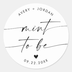 Adesivo Mint to Be Weding Favor Sticker Casamento Modern