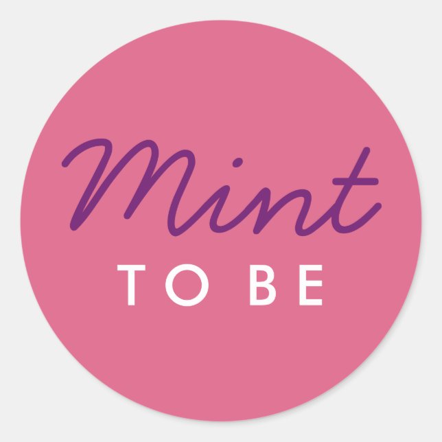 Adesivo Mint to Be Welcome Bag or Favor Sticker (Frente)