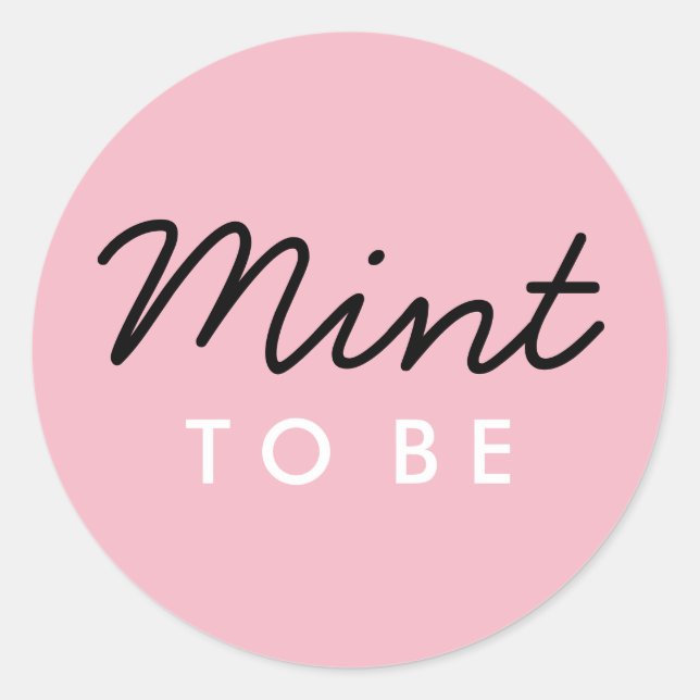 Adesivo Mint to Be Welcome Bag or Favor Sticker (Frente)