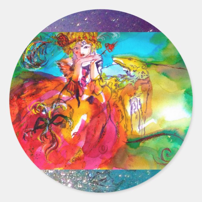 Adesivo MIRANDOLINA, rosa, amarelo fuchsia (Frente)