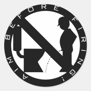 Adesivo Mire antes de disparar