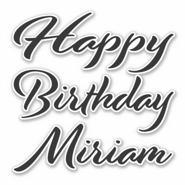 Adesivo Miriam Name Vorname black Sticker Geburtstag (Frente)