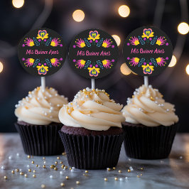 Adesivo Mis Quince Anos Black Pink Yellow Mexicano Fiesta