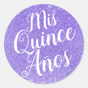 Adesivo Mis Quince Años Quinceañera Roxo