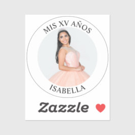 Adesivo Mis XV Años, minimalista moderno