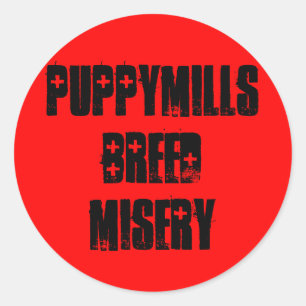 Adesivo Miséria da raça de Puppymills