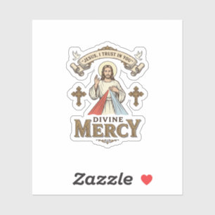 Adesivo Misericórdia Divina Jesus Gravura Vintage Camisa R