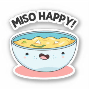 Adesivo Miso Happy Cute Soute Pun Sticker