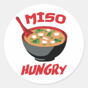 Adesivo Miso Hungry Funny Comida Kawaii