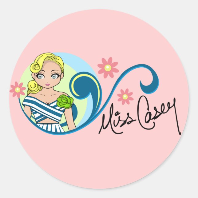 Adesivo "Miss Casey" Stickers (Frente)