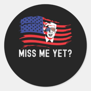 Adesivo Miss Me Ainda Engraçado Donald Trump American Flag