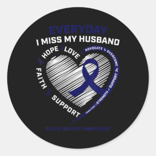 Adesivo Miss Meu Marido Amando Memória Marido Cancer Colon