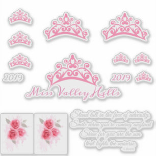 Adesivo Miss Pageant USA Crown Stickers