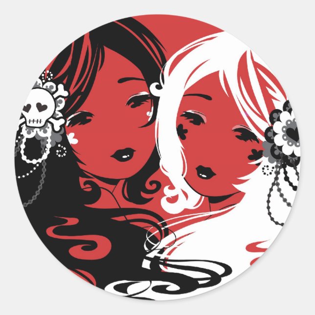 Adesivo Miss Sugar e Miss Cyanide Stickers (Frente)