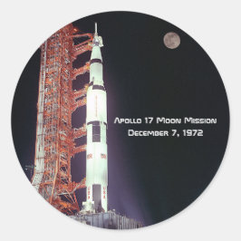 Adesivo Missão da Lua Apollo 17