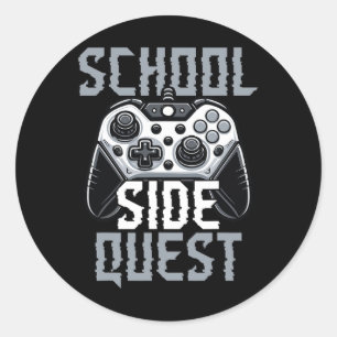 Adesivo Missão Lateral na Escola Gamer Divertido Ck para a