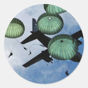 Adesivo Missão maciça do salto, pára-quedas, exército 