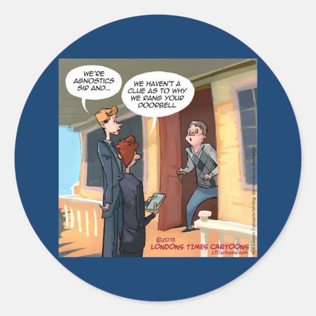 Adesivo Missionários Agnósticos Engraçados (Frente)