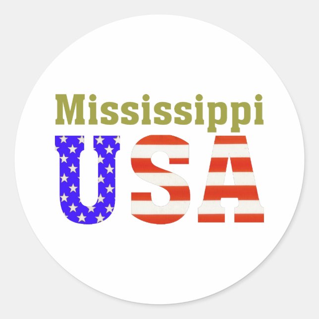 Adesivo Mississippi EUA! (Frente)