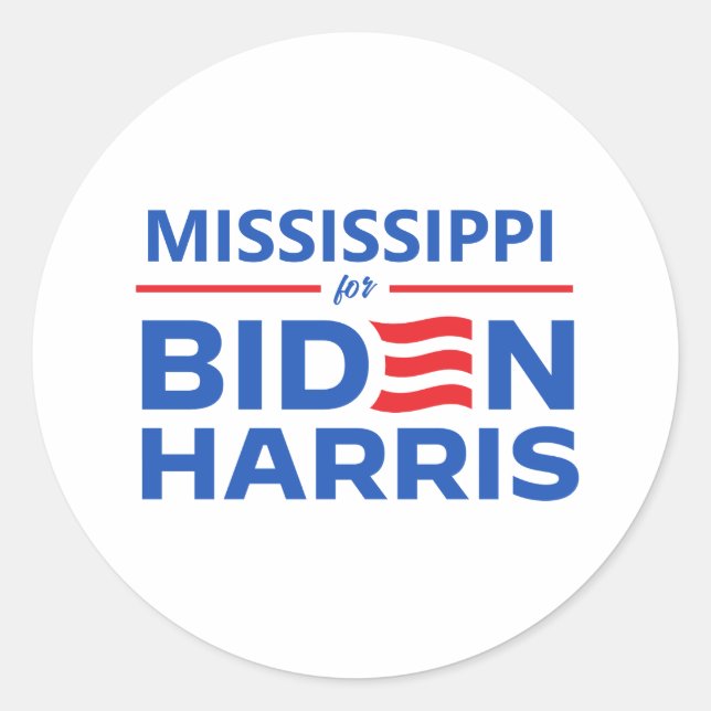 Adesivo Mississippi para Biden Harris (Frente)
