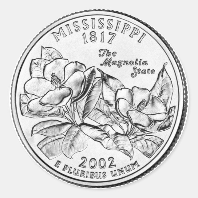 Adesivo Mississippi State Quarter (Frente)