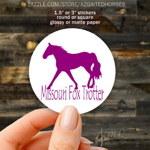 Adesivo Missouri Fox Trotter Silhouette Magenta