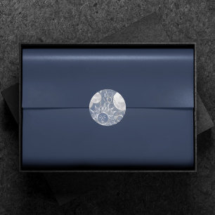 Adesivo Mística Solar Lua azul-poeirenta Estrelas dourad