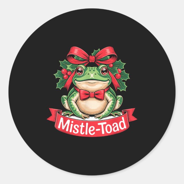 Adesivo Mistle-toad Funny Christmas Toad Pun  (Frente)