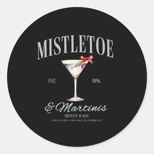 Adesivo Mistletoe Martinis Tail Christmas Espresso Mar (Frente)