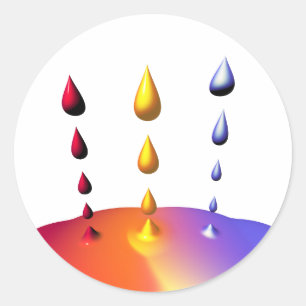 Adesivo Mistura Criativa de Gotas de Tinta