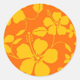 Adesivo Mistura de Laranja Havaiana Hula (Hibisco)