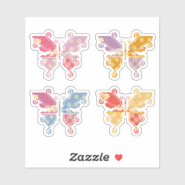 Adesivo Mistura de Padrão de Quimono de Borboleta