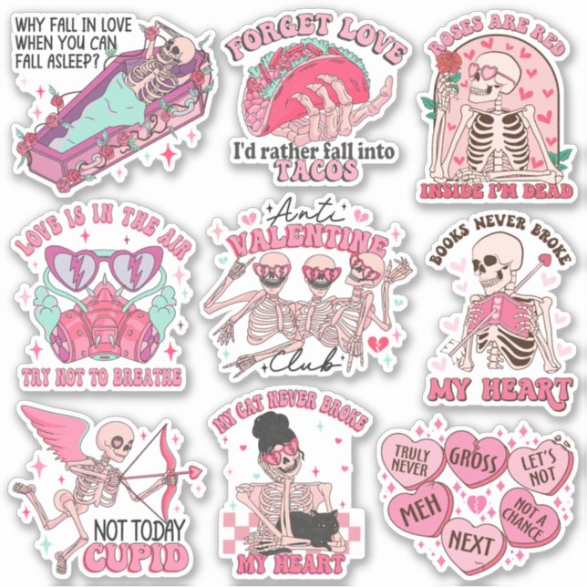 Adesivo Mistura de Vinil do Clube Retro AntiNamorados Engr (Frente)