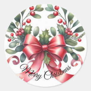 Adesivo Mistura elegante com aquarela Feliz Natal