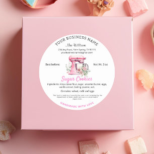 Adesivo Mistura rosa de algodão Comida Lei Ingredientes de