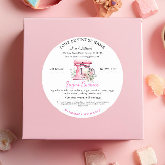 Adesivo Mistura rosa de algodão Comida Lei Ingredientes de