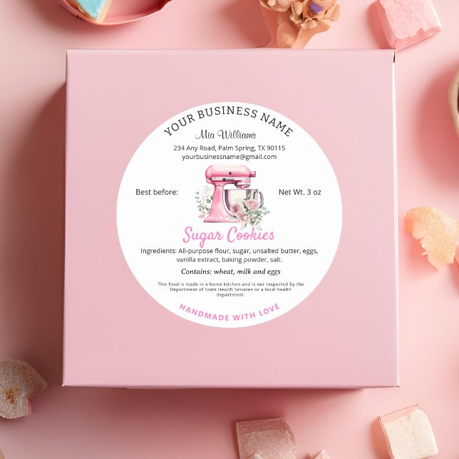 Adesivo Mistura rosa de algodão Comida Lei Ingredientes de (Criador carregado)