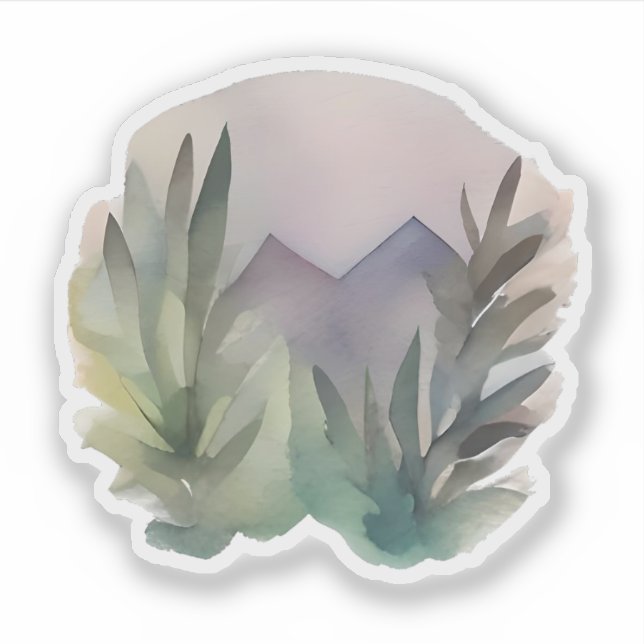 Adesivo Misty Morning Mountainscape (Frente)