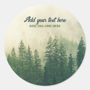 Adesivo Misty Pine Forest Trees - Proteção Personalizada
