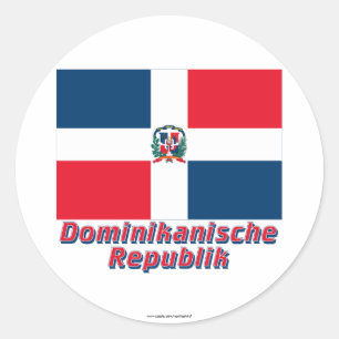 Adesivo Mit Namen de Dominikanische Republik Flagge