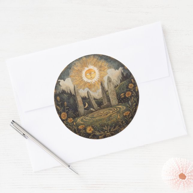 Adesivo Mitologia Celta e Símbolos Sun Litha (Envelope)