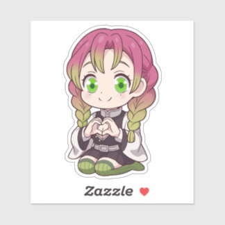 Adesivo Mitsuri Kanroji Chibi Amor