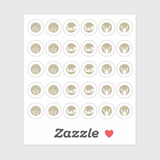 Adesivo Mix Gluten Free Vegetarian Seafood Meal Choice (Folha)