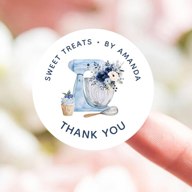 Adesivo Mixer Azul Obrigado (Criador carregado)