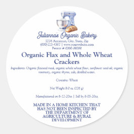 Adesivo Mixer Bread Bakery Pastry Chef Food Product Label