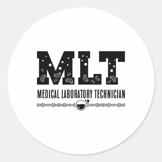 Adesivo MLT Medical Laboratory Technician Science Lab Tech (Frente)
