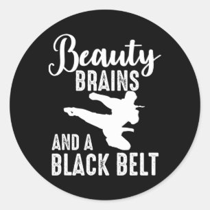 Adesivo Mma Beaut Cérebros E Um Caratê Negra