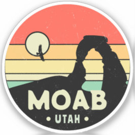 Adesivo Moab Utah Vintage Desert Sunset Retro Souvenir 60s