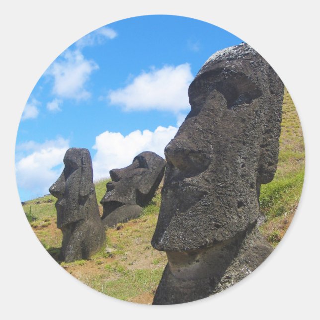 Adesivo Moai na Ilha de Páscoa Rano Raraku (Frente)